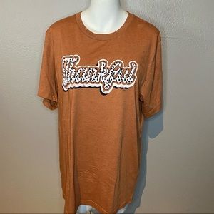 NWT Bella canvas Thankful holiday shirt